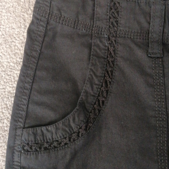 Black cargo style crop pants capris AU 10 - Picture 2 of 10